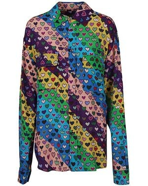 ALESSANDRO ENRIQUEZ Printed Viscose Shirt - Blue
