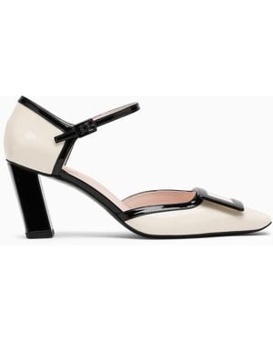 Roger Vivier Leather Mary-Jane Court Shoes - Metallic