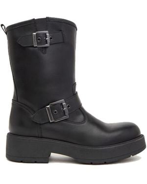 Nero Giardini Leather Ankle Chelsea Boots - Black