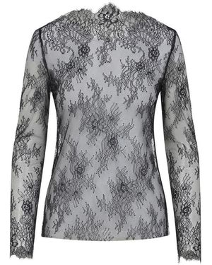 Alberta Ferretti Lace Ls T-Shirt - Grey