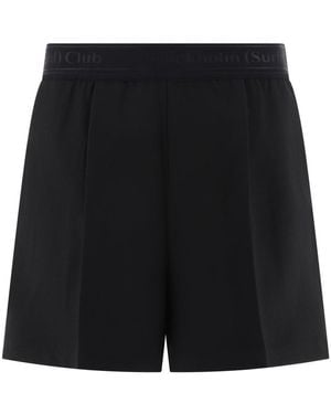 Stockholm Surfboard Club Short With Elasticated Waist - Black