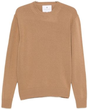 Seven Gauge Camel Crewneck Jumper - Brown