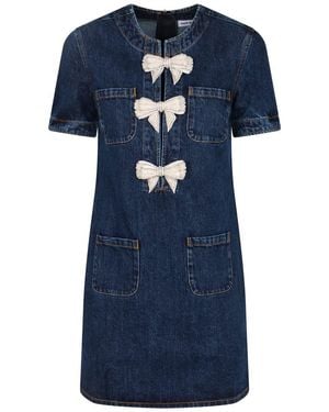 Self-Portrait Denim Dress - Blue
