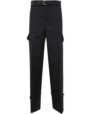Sacai Chalk Stripe Pants - Black