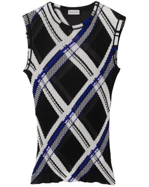 Tシャツ・カットソー BURBERRY SLEEVELESS COTTON SHIRT Burberry logo-print Cotton T-shirt | White | FARFETCH JO