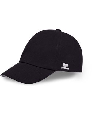 Courreges Logo Cotton Baseball Cap - Blue