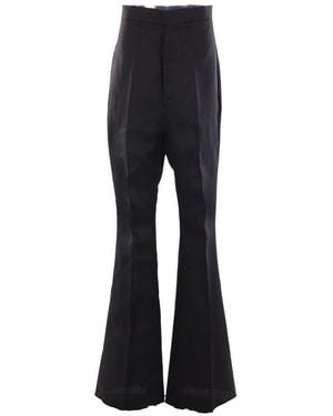 Rick Owens High Waist Flared Pants - Black