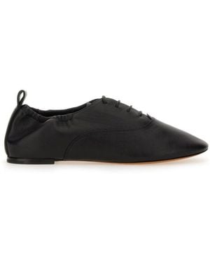 Lanvin Lace-Up Slipper With Pointed Toe - Black