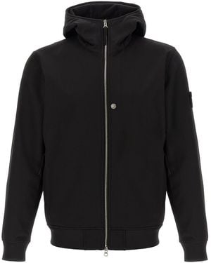 Stone Island 'Soft Shell-R E.Dyetechnology' Jacket - Black