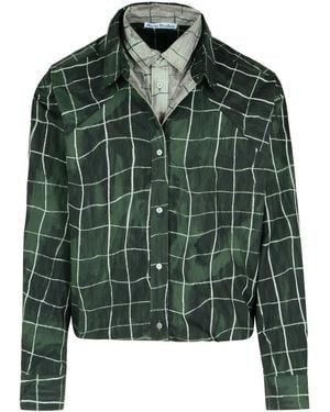 Acne Studios And Cotton Layered Shirt - Green