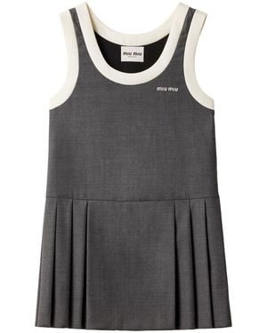 Miu Miu Strappy Mini Dress - Black