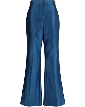 Fendi Duchesse Silk Pants - Blue