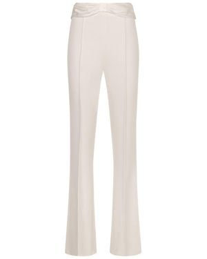 Elisabetta Franchi Flared Pants - White