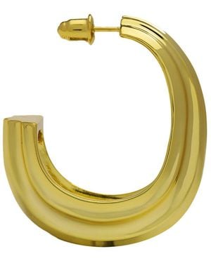 LAG World 'Maxi Onda' Metallic Earings With Wave Silhouette