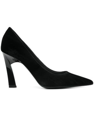 Emporio Armani Velvet Court Shoes - Black