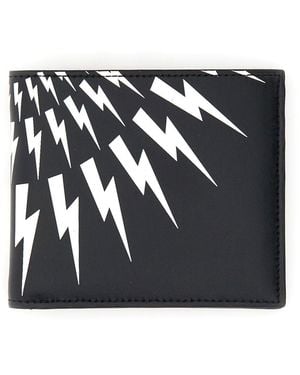 Neil Barrett Wallet With Logo - Black