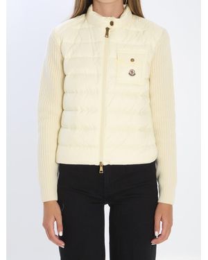 Moncler Short Padded Cardigan - Natural