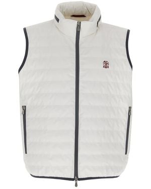 Brunello Cucinelli Logo Vest - Grey