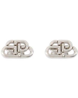 Balenciaga Bb Stud Xs Earrings - Metallic