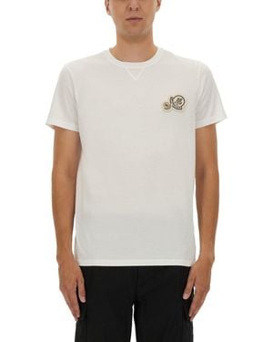 Moncler T-Shirt With Logo - White