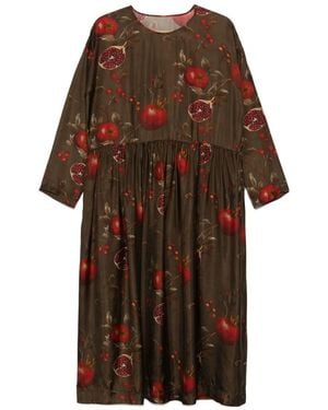 Uma Wang Printed Dress - Brown