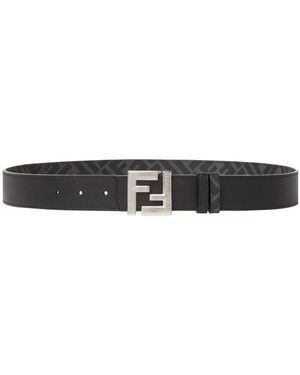 Fendi Belt Ff Rev Crosta Arno/Te Accessories - Black