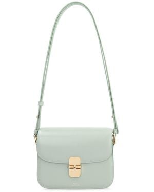 A.P.C. Grace Small Leather Crossbody Bag - White