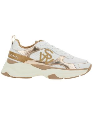 Stuart Weitzman Sneakers With Logo Embroidery On The Side And Logo Patch On The Heel - White