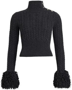Patou Knitted Fur Jumper - Black