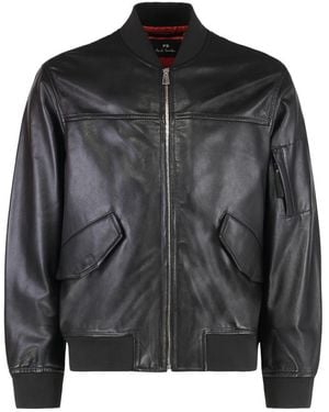Paul Smith Leather Jacket - Black