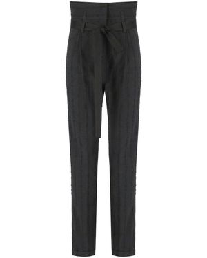 White Sand Kelly Black Pants - Gray
