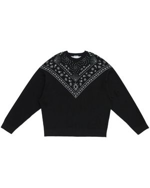 Marcelo Burlon Bandana Knit Comfort Crew - Black