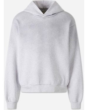 Acne Studios Cotton Hooded Sweatshirt - White