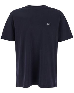 C.P. Company T-Shirt With Logo Printed On The Front - Blue