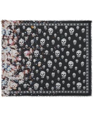 McQueen "Skull" Scarf - Black