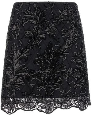Theory Bleecker Cotton Lace Skirt ブラック P Lace Black Skirts for