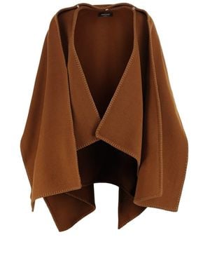 Fabiana Filippi Wool Cape - Brown