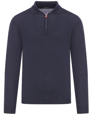 Kiton Polo Neck Jumper - Blue