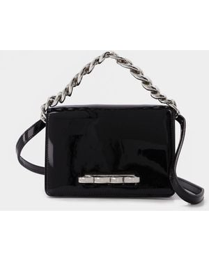 McQueen Four Ring Mini Chain Bag - Black