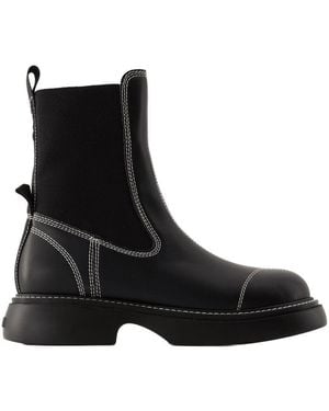 Ganni Everyday Mid Chelsea Boots - Black