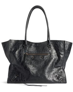 Balenciaga Le City Tote Medium In Black Bags