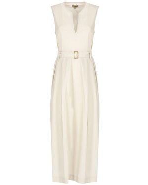 Woolrich Cotton Long Belted Dress - White
