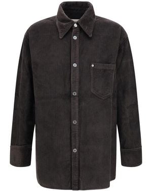 Ami Paris Corduroy Velvet Overshirt - Black