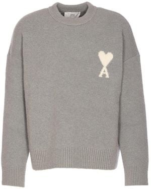 Ami Paris Jumpers - Grey
