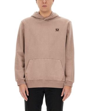 Fred Perry Relaxed Fit Hoodie - Natural
