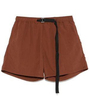 Paura Harlem Elastic Waistband Shorts Clothing - Brown