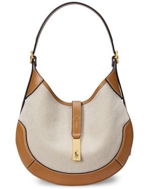 Ralph Lauren Small Polo Id Shoulder Bag - Natural