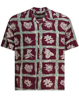 Sun Surf "Island Plants" Shirt - Red