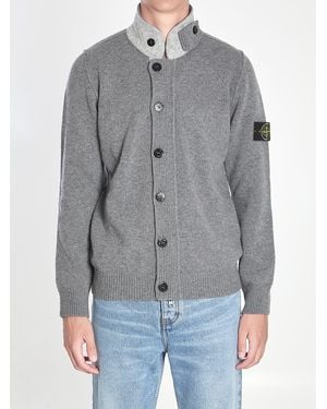 Stone Island Jumper With Felt Details - Grey