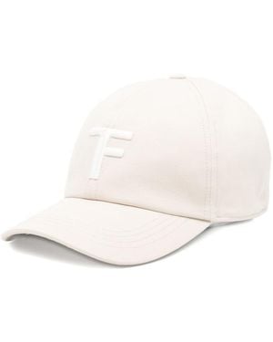 Tom Ford Logo Canvas Baseball Cap - Natural